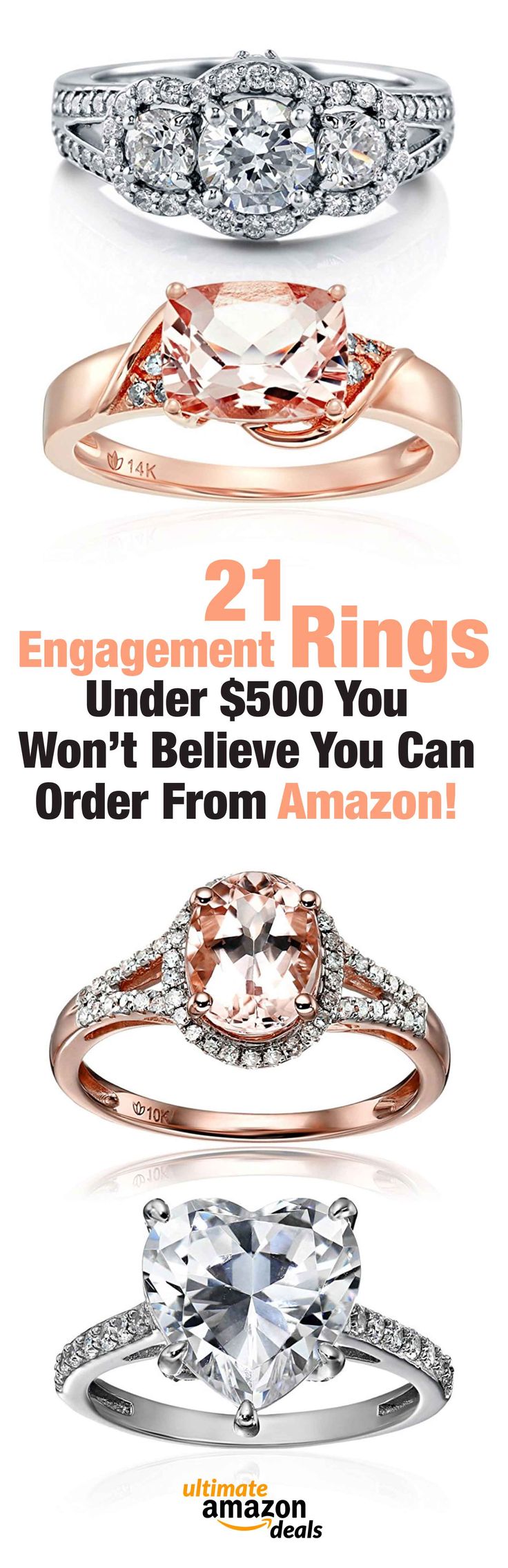 21 Engagement Rings Under $500 You Won’t Believe You Can Order From Amazon!