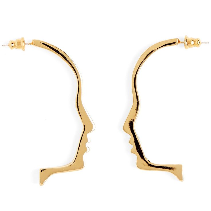 A bold, surreal play on a pair of hoops! We love how our hand-carved silhouette ...