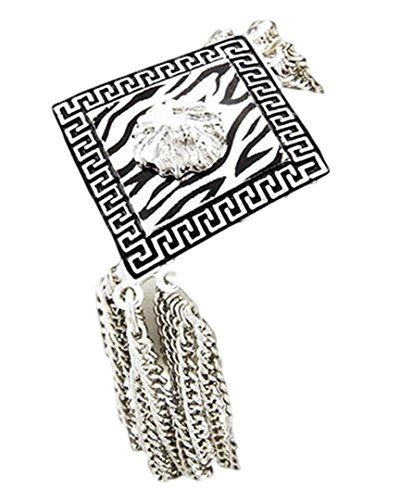 Animal Print Bracelet BA Zebra Lion Toggle Rhodium Recycl... www.amazon.com/...