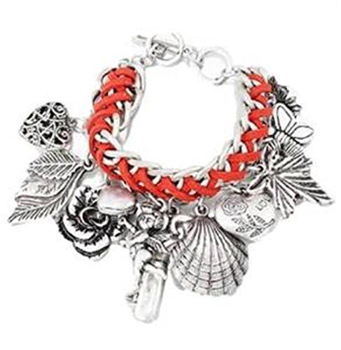 Chunky Charm Bracelet C36 Shell Heart Key Butterfly Cupid... www.amazon.com/...