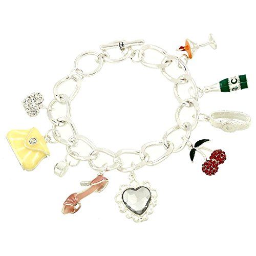 Fashion Charm Bracelet Z8 Crystal Handbag Shoe Champagne ... www.amazon.com/...