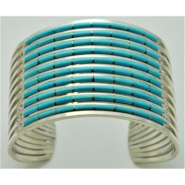 Zuni Turquoise Sterling Silver Cuff Bracelet