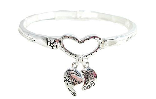 Mother Daughter Split Heart Charm Bracelet Recyclebabe Br... www.amazon.com/...