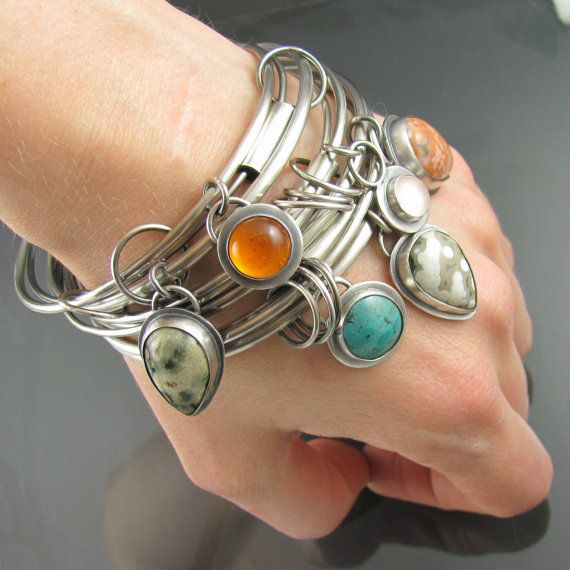 This listing is for one bangle set, as shown in images 2, 3 and 4. This fun bang...