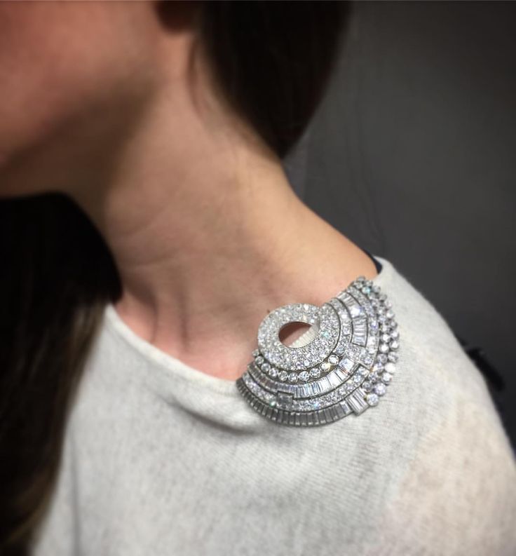 @symbolicchase on Instagram: “An Impressive diamond clip, circa 1950 #diamond ...