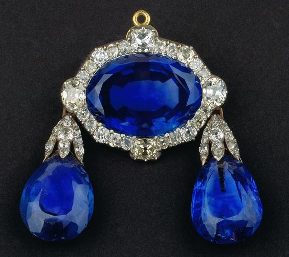 A Sapphire and Diamond Brooch from the Portuguese Crown Jewels. about 1784.