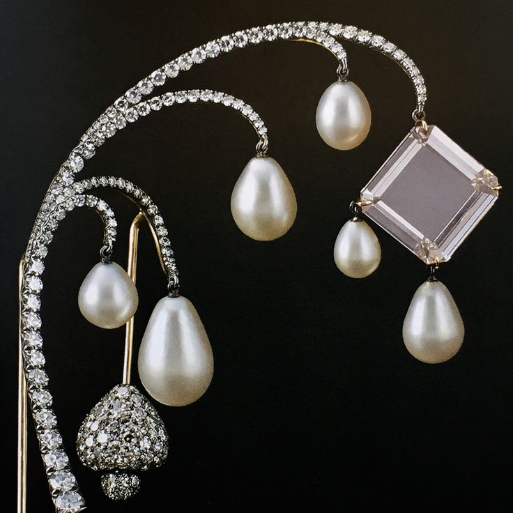 JAR Paris. Diamants, perles, or, argent, platine, 2016. H. 12,2 cm; L. 6,9 cm; p...