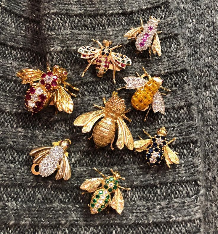 Our collection of Vintage Diamond and Gemset Bees! For more information, visit o...