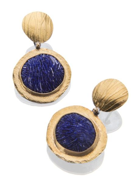 Azurite crystal earrings |♦F&I♦