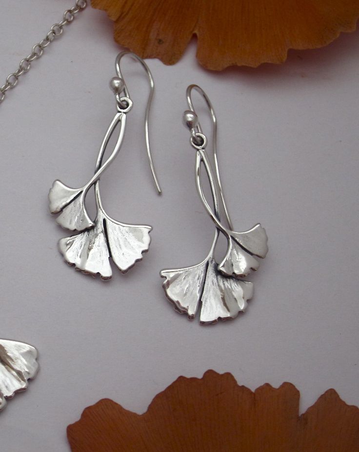 Caracol - Inspired Jewelry and Handbags - Ginko Leaf Earrings, $54.00 (www.carac...