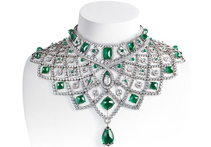 Faberge emerald necklace.