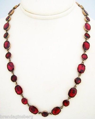 Garnet necklace.