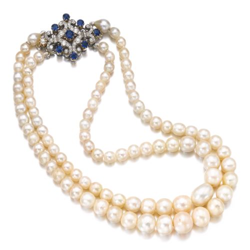 Natural pearl, sapphire and diamond necklace 25,000 — 35,000 CHF 24,978 - 34,9...
