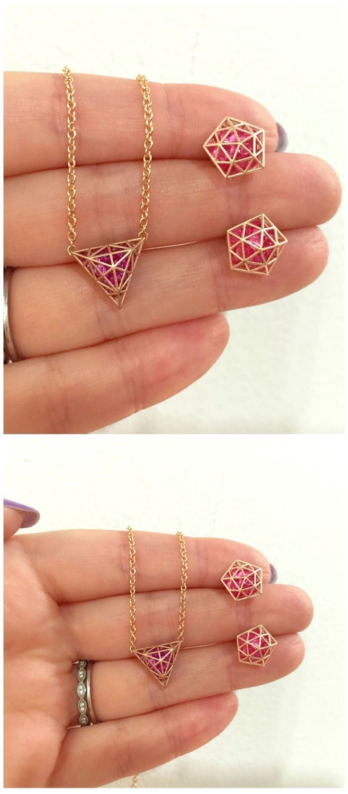 Pretty little pieces by Roule and Co. I love the look of these caged gemstones.