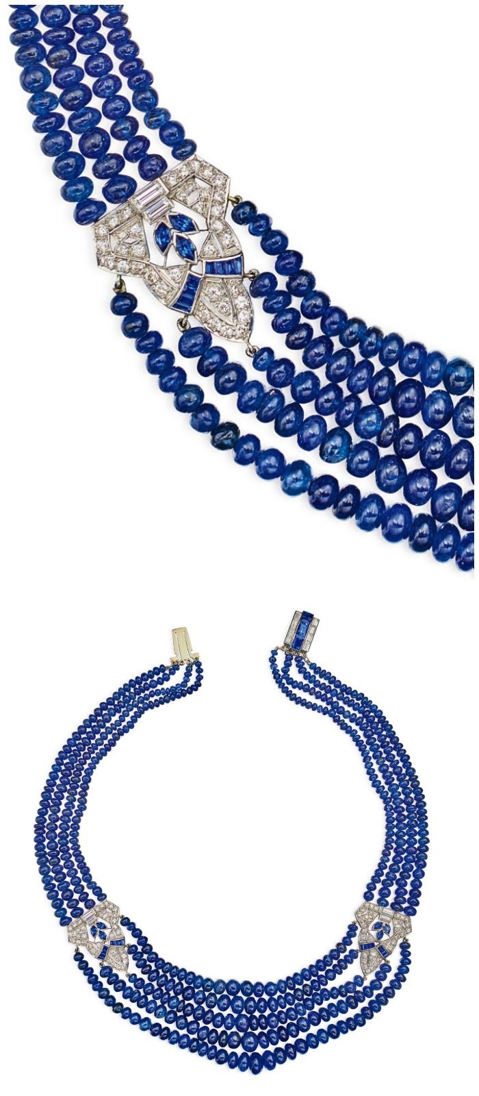 Sapphire and diamond necklace from a recent Sotheby's auction.