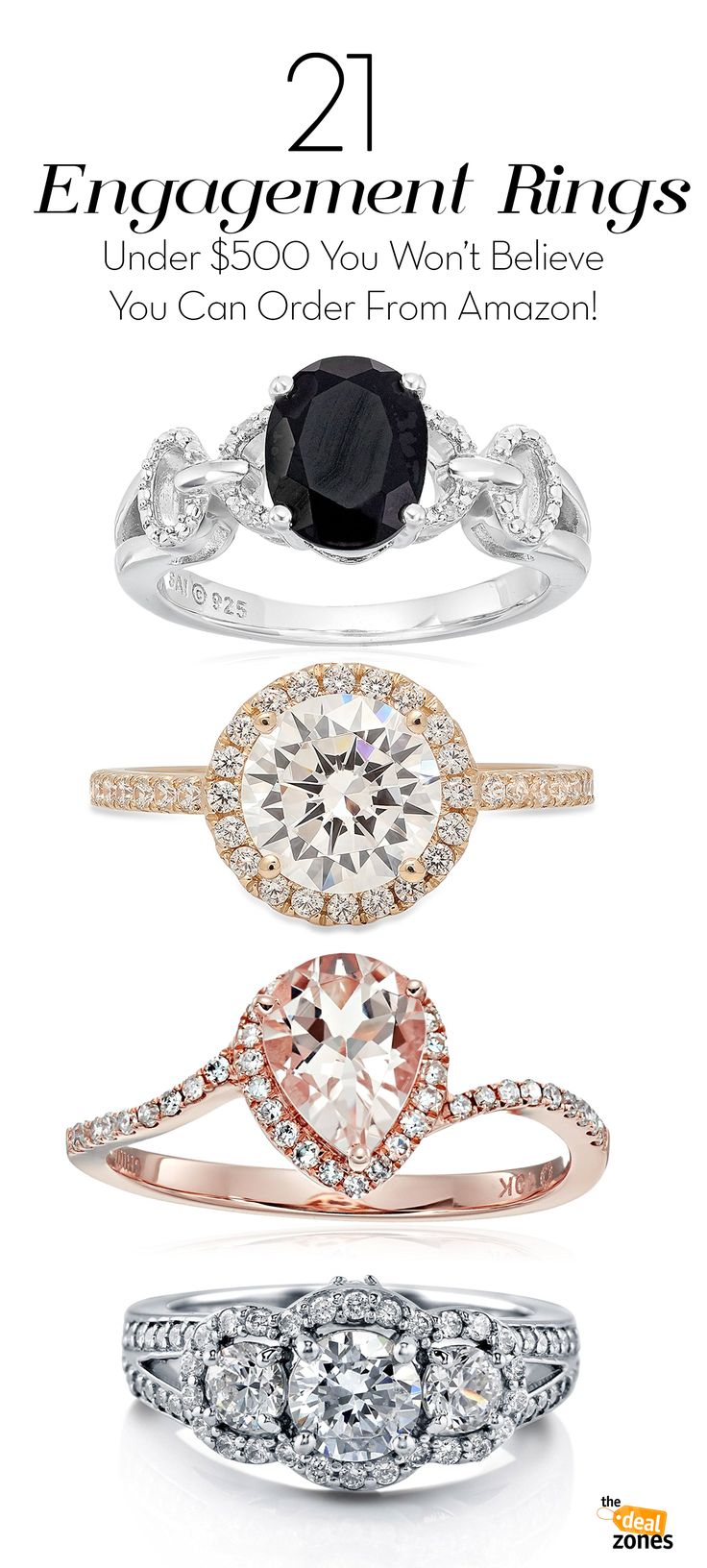 21 Engagement Rings Under $500 You Won’t Believe You Can Order From Amazon! #e...
