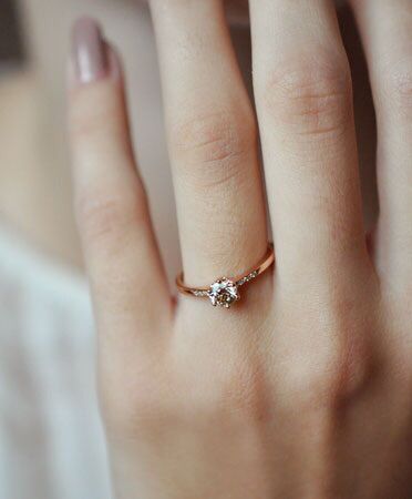 Rose gold engagement ring ❤️