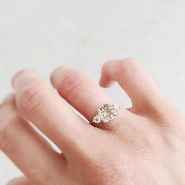 “Custom diamond and quartz engagement ring for lana lola ✨”  www.instagram...