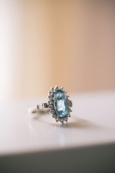 Aquamarine engagement ring: www.stylemepretty... | Photography: Alexandra Meseke...