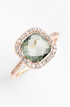 Suzanne Kalan Cushion Stone Sapphire Bezel Ring 