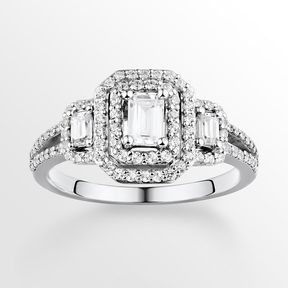 Vera Wang diamond halo engagement ring
