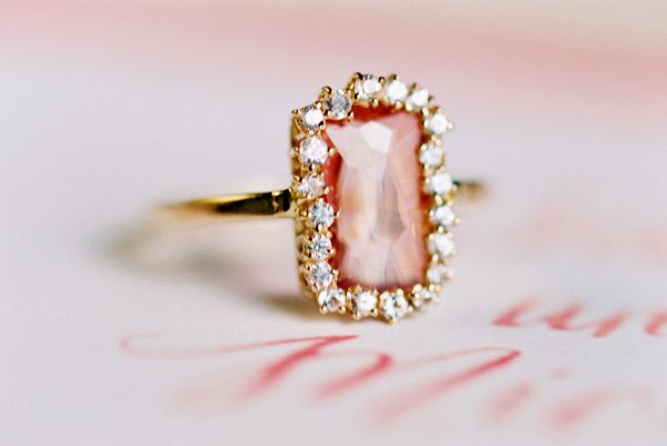 Vintage Pink Wedding Ring | photography by www.sarahasstedt....