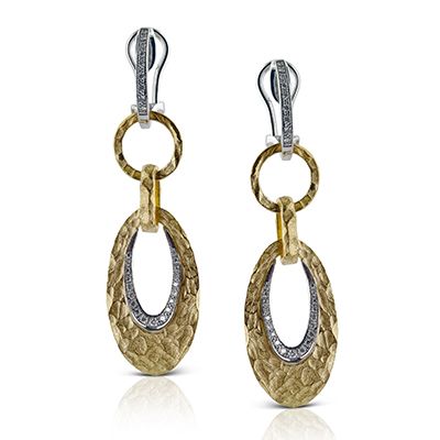 Simon's Gold Collection - These fabulous 18K white and yellow gold earrings ...