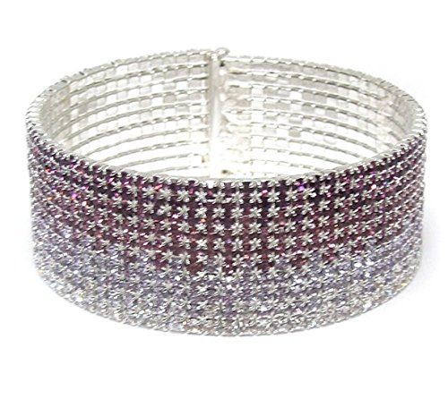 Amazing Purple Rhinestone Bracelet Z4 Ombre Memory Wire C... www.amazon.com/...
