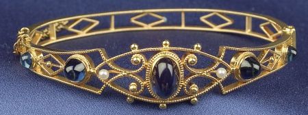 Antique Sapphire and Seed Pearl Bracelet | Sale Number 2323, Lot Number 539 | Sk...