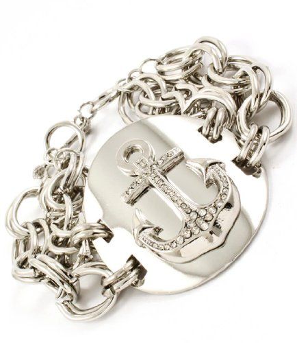 Chunky Multiple Chain Anchor Bracelet Shield Toggle Recyc... www.amazon.com/...