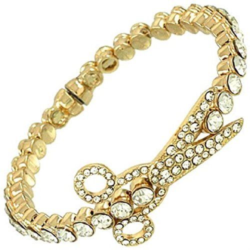 Crystal Scissor Bangle Bracelet D11 Crystal Gold Tone Mag... www.amazon.com/...