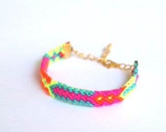 Friendship Bracelet in Bright Neons.