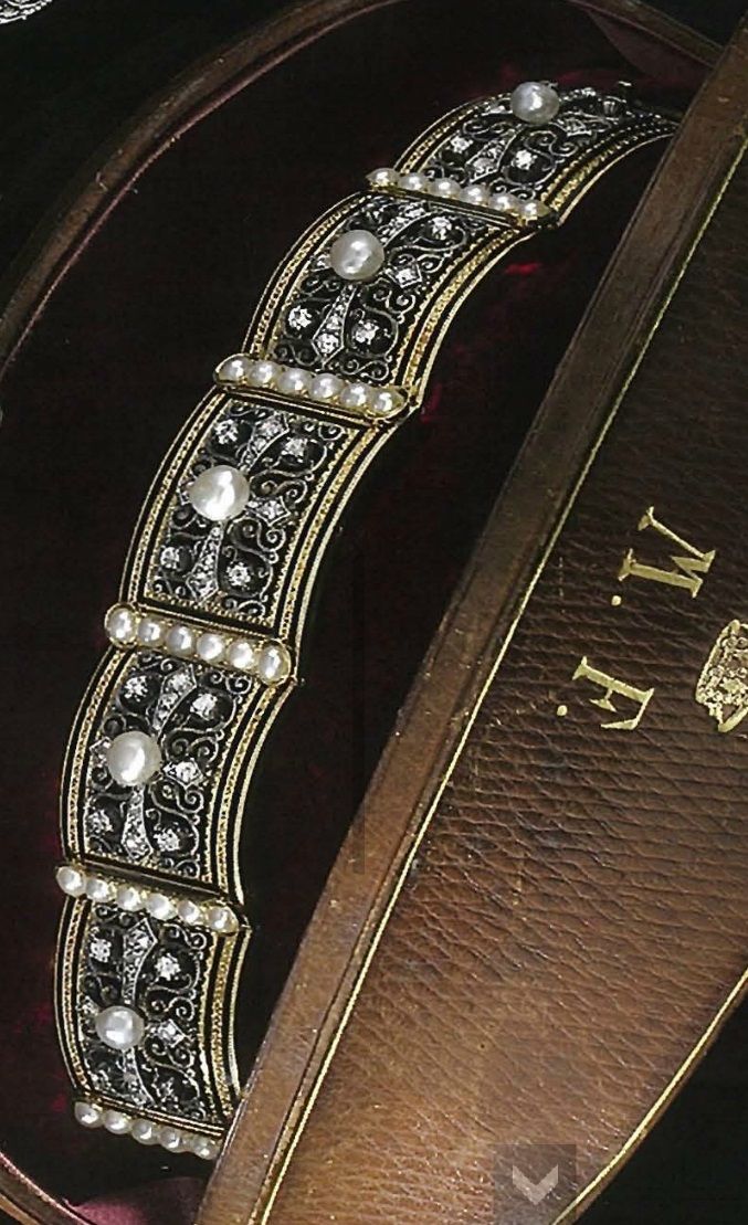 Froment Meurice - An antique gold, silver and diamond bracelet, French, circa 18...