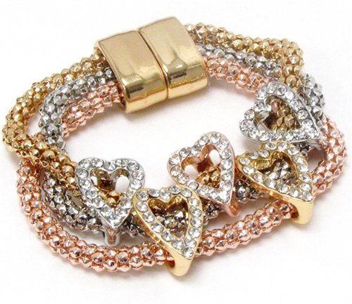 Heart Magnetic Bracelet D12 Clear Crystal Recyclebabe Bra... www.amazon.com/...