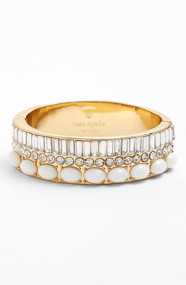 Absolutely gorgeous! In love with this crystal and white stone hinge bangle.