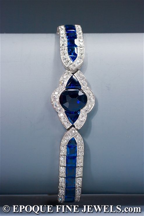Art Deco sapphire and diamond bracelet.