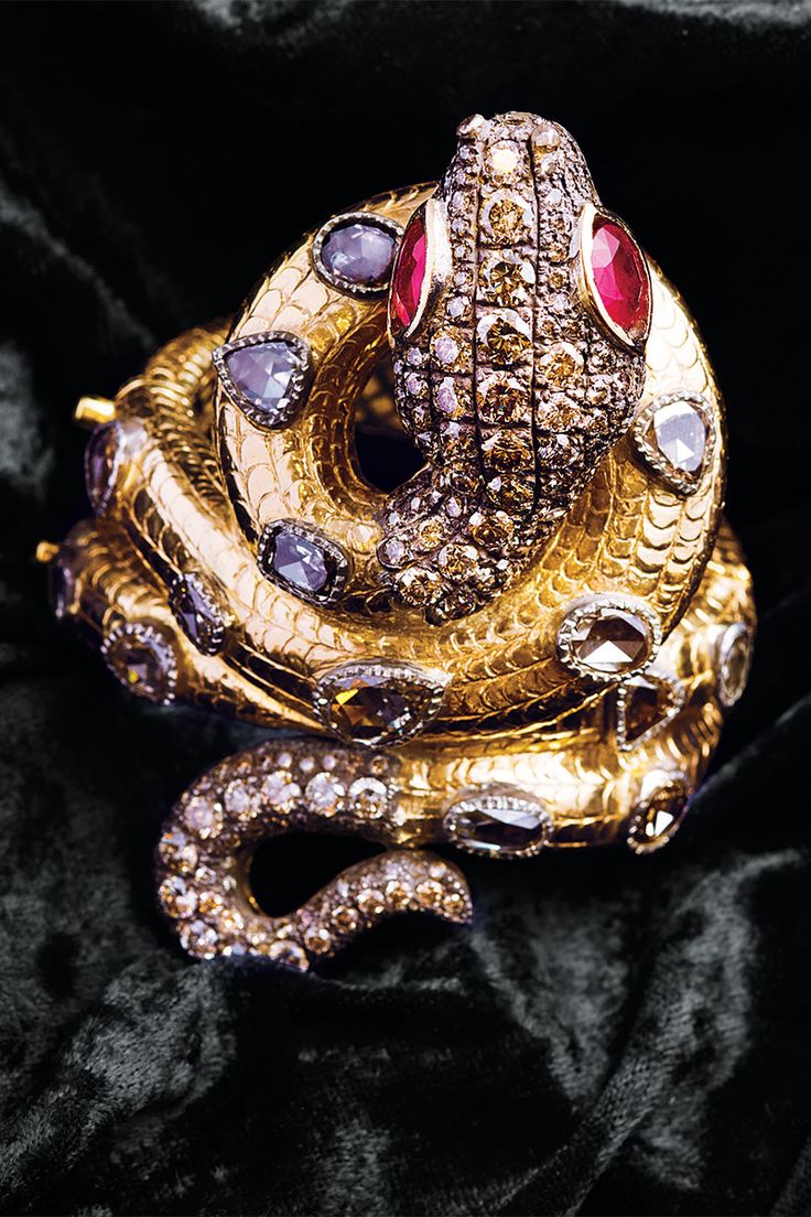 Codognato ruby-eyed snake bracelet   - HarpersBAZAAR.com