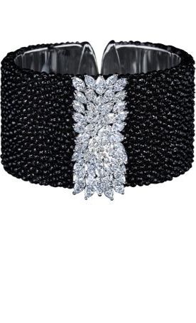 Colored Diamond bracelet white gold with black and white diamonds  by Gilan