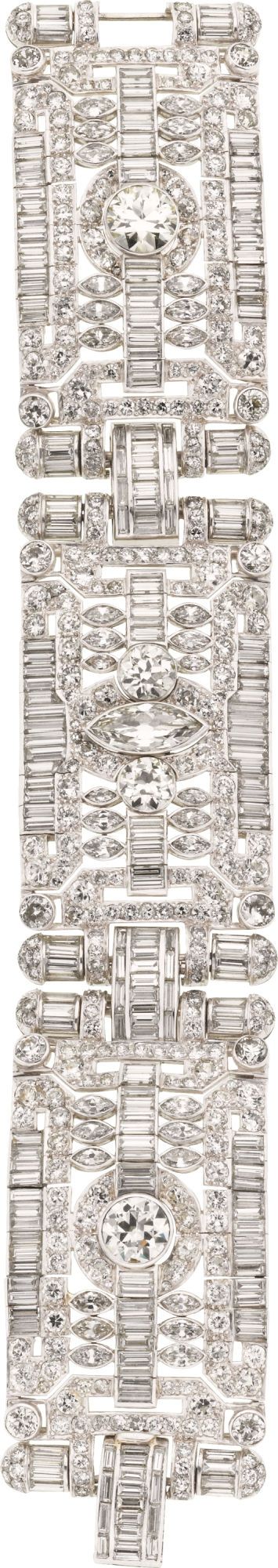 Luxury  Estate Platinum Diamond Bracelet. |Classy & Elegant | ✿ڿڰۣ NYRockPh...