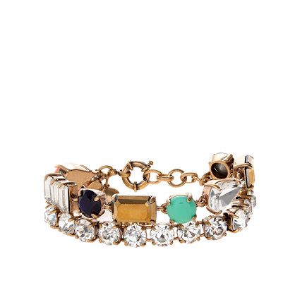 Mixed gems double-strand bracelet:Love it