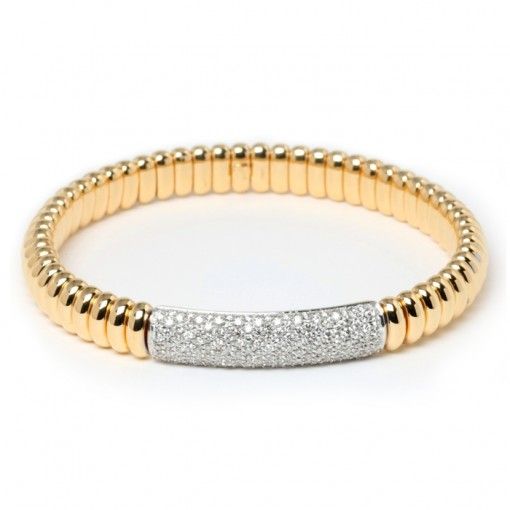 Rina Limor Gold Stretch Diamond Bar Bracelet