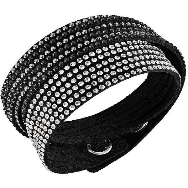 Swarovski Slake Gradient Crystal Wrap Bracelet ($69) ❤ liked on Polyvore featu...