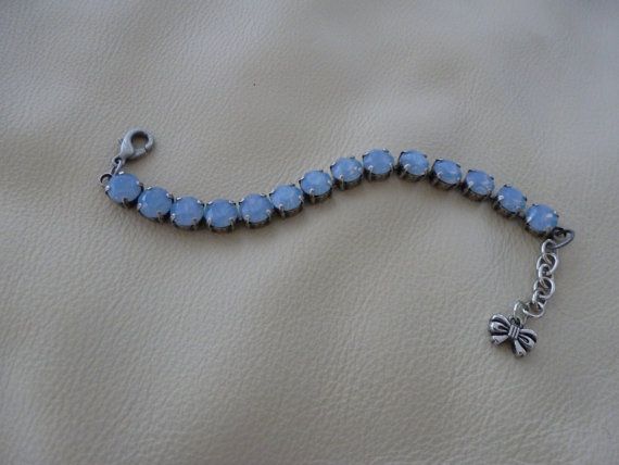Light Blue Opal Bracelet by CustomKrystals on Etsy, $40.00