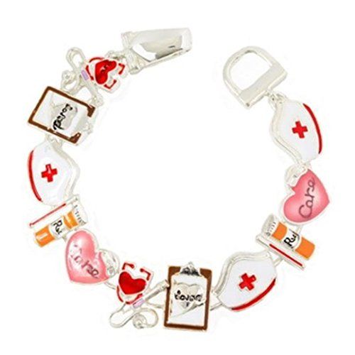 Nurse Magnetic Charm Bracelet C56 Medical Silver Tone Rec... www.amazon.com/...