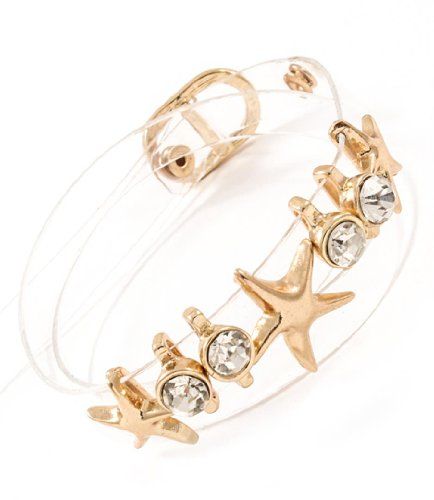 Starfish Wrap Bracelet C06 Clear Crystal Sea Life Ocean G... www.amazon.com/...