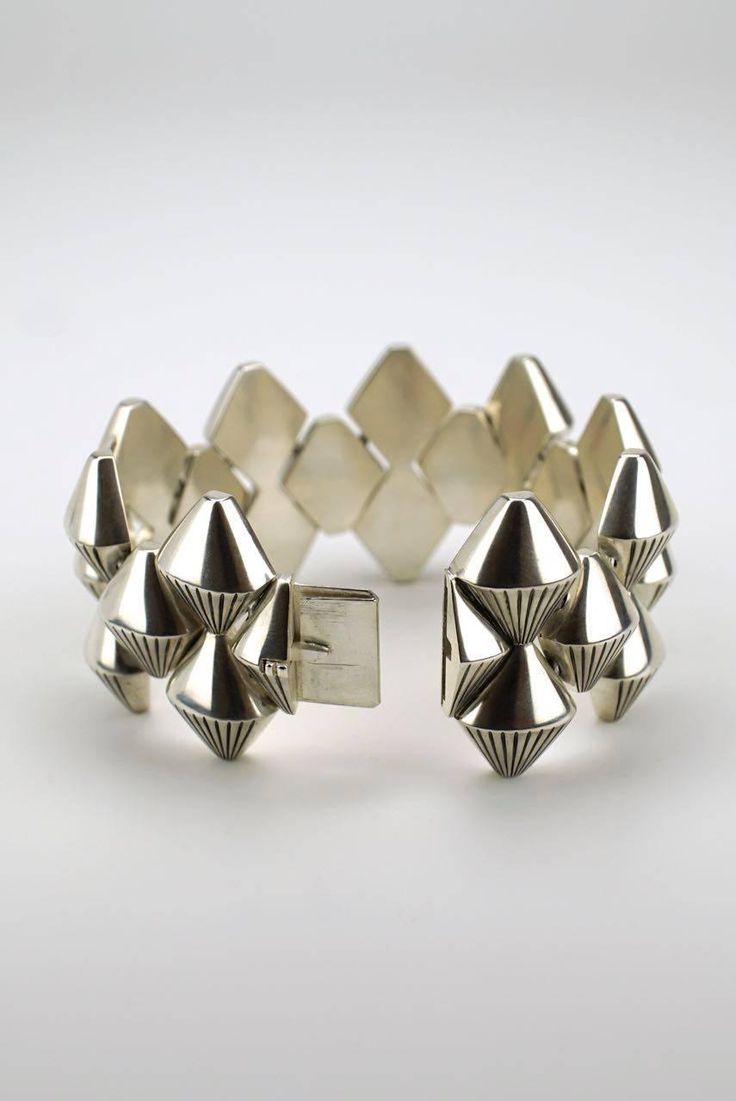 Georg Jensen silver conical link bracelet - Arno Malinowski image 4