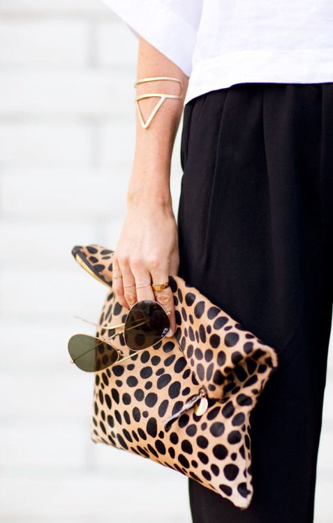 Minimalism with a hint of leopard flare.