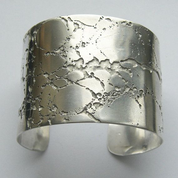 Sterling Silver Etched Cuff Bracelet. by TracyHills on Etsy, £195.00