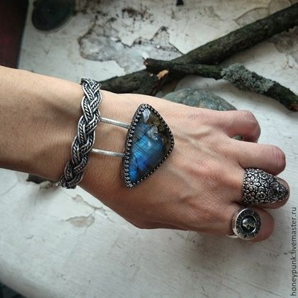 bracelet silver sterling with labradorite by honeypunk.deviant... on @deviantART