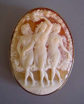 Cameo Brooch ~ the Three Graces